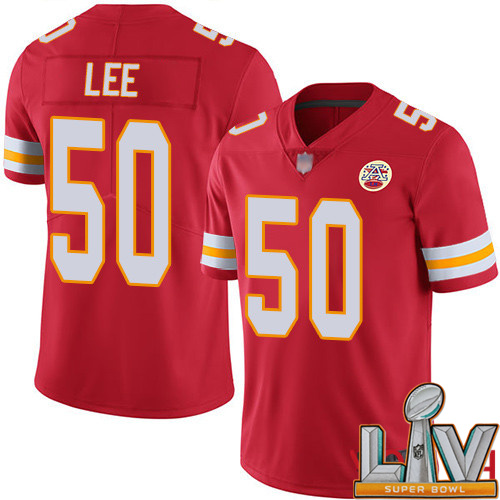 Super Bowl LV 2021 Youth Kansas City Chiefs #50 Lee Darron Red Team Color Vapor Untouchable Limited Player Nike NFL Jersey->customized nfl jersey->Custom Jersey